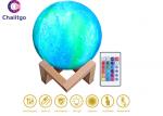 Color Changing Moon Lamp / Remote Controlled Illuminated Moon USB Recharge