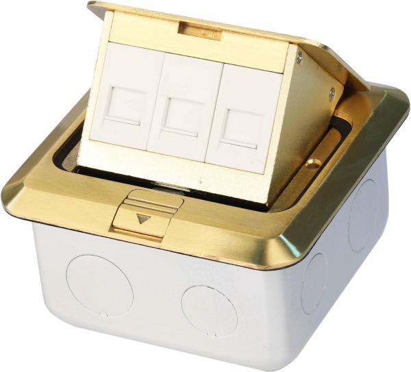Quality Pop Up Structured Cabling Accessories 3 Port RJ45 Floor Plug Sockets for sale