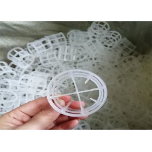 Spray Tower Transmission Packaging PTFE Pall Ring 76mm Chemical Resistant