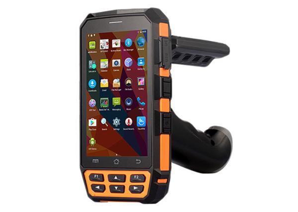Quality Handheld Android Mobile Barcode Scanner RFID HF UHF Reader PDA with Pistol Grip for sale