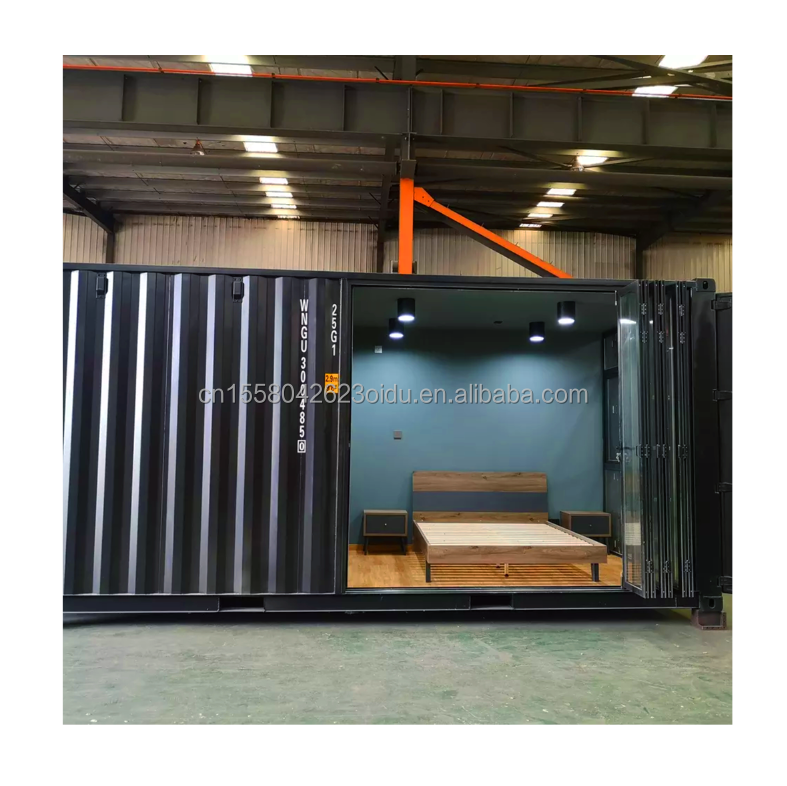 20ft Portable Foldable Container Cabin House with Customized Color and Galvanized Steel Square Tubes