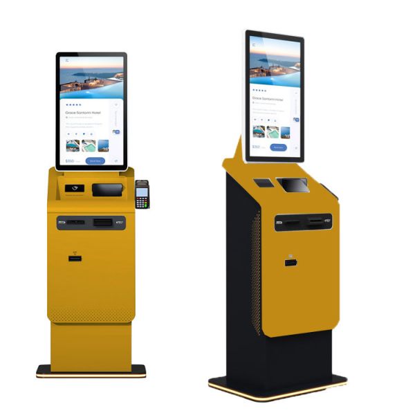Capacitive Touch Screen Self Service Cash Currency Exchange Checkout Payment Kiosk with Credit Card Passport Reader