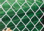 Crochet Uniform Mesh PVC coated Chain Link Fence Smooth Surface With Long