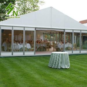 China House Shape Glass Marquee Tent  Aluminium 6061 T6 For 100 - 200 People Tent on sale