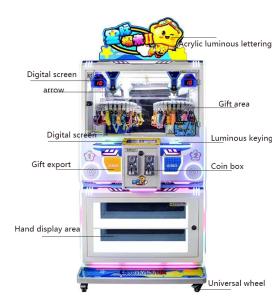 China Indoor 2 Players Clip Keychain Arcade Machine Boutique Clip Prize Game Machines on sale