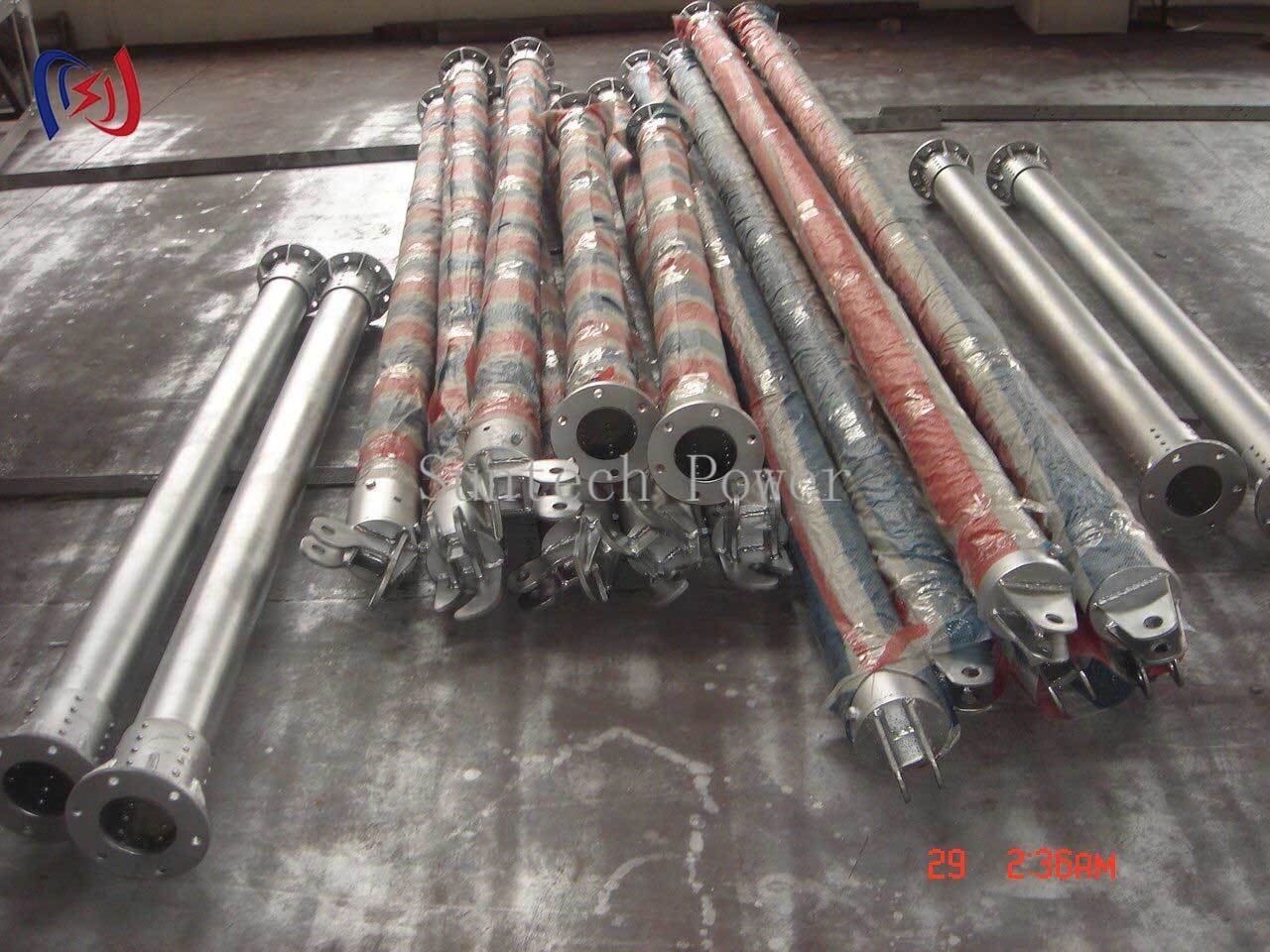 Heavy Duty A-Shape Tubular Gin Pole For Transmission Tower Construction
