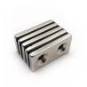 Buy cheap Square NdFeB Permanent Magnets Neodymium Magnets With Countersunk Holes from wholesalers
