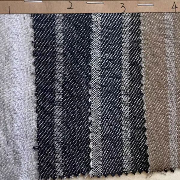 Stonewashed Stripe Linen Fabric 100gsm