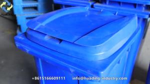 China Garbage Bin 360L Dustbin Dumpster EN840 Certificate Plastic waste container for sale Rubber Wheel Induction Type on sale