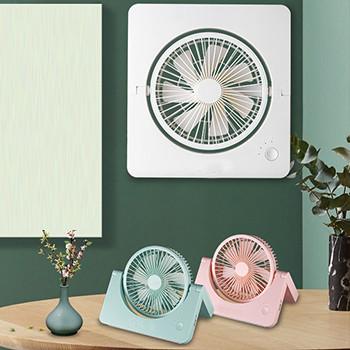 Desk Install USB Rechargeable Mini Fan With DC Motor Mesh Removable
