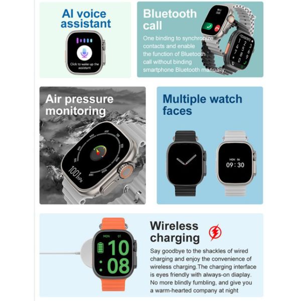 2.0" Big Screen Smartwatch Multiple Sports Modes Bluetooth Calling Smart Watch