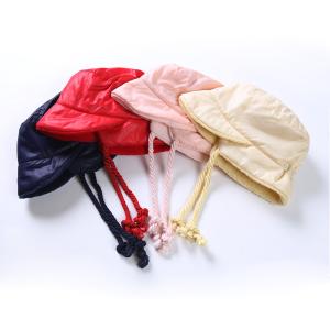 China Waterproof Polyester Childrens Bucket Hats 45cm Baby Fleece Warm Cap on sale