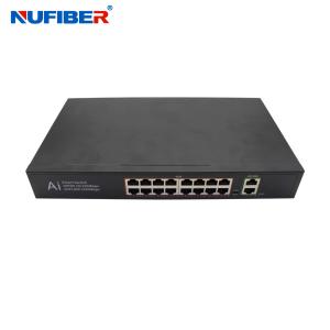 China PoE Ethernet Switch 16*10/100Mbps PoE Port to 2*1000M Uplink Ports Gigabit PoE Network Switch Internal Power Supply on sale