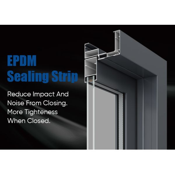 Waterproof Aluminium Casement Doors Double Layer Tempered Glass Casement Doors