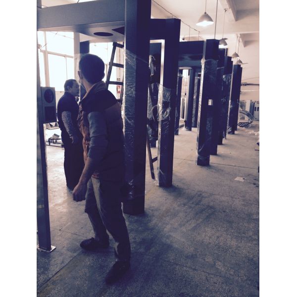 Electromagnet Lock Full Height Turnstile Gate Bi Directional Semi Automatic Type