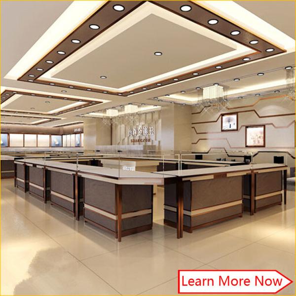 Quality Elegant 3d rendering customized glass jewellery shop counter design for sale