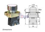 Yellow Push Button Switch SB2 Series / Metal Push Button On Switch
