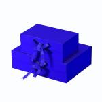A5 Deep Rigid Collapsible Box Folding Magnetic Gift Box With Ribbon Bow Tie