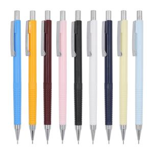 Multiple Colors Plastic Automatic Press Pencil With Eraser Top Custom Logo