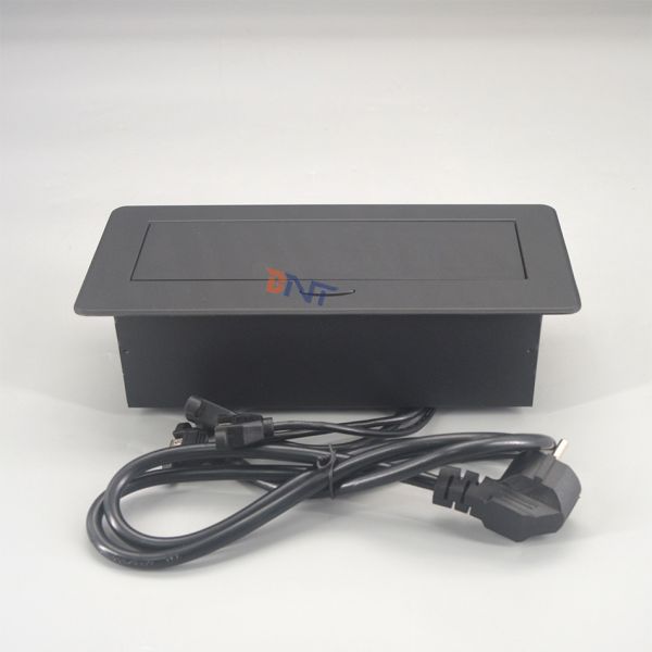 With shuko plug multifunction recessed pop up table socket box