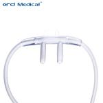 Medical Disposable Soft Nasal Oxygen Cannula , PVC Transtracheal Oxygen Cannula
