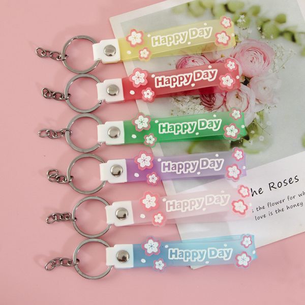 Personalized Luminescent Silicone Pendant Keychain Wrist Keychain Bracelets For Keys Or Wallets