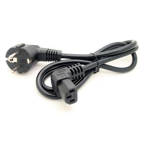 European Male to IEC 320 C13 Down Angle Power cord 1Meter