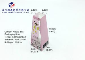 Trapezoid Shape Plastic PET Box Custom Plastic Box Packaging For Bath Fizzers
