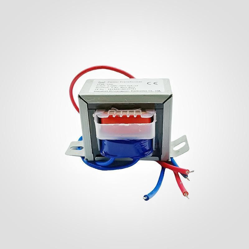 Customized Single And Double Groups EI48 Low Frequency Power Transformer 10W 220V To 18V