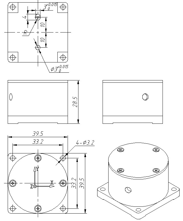 Underwater Vehicle MEMS Gyro High Stability Operating Temperature -40- 85°C Weight ≤100 g