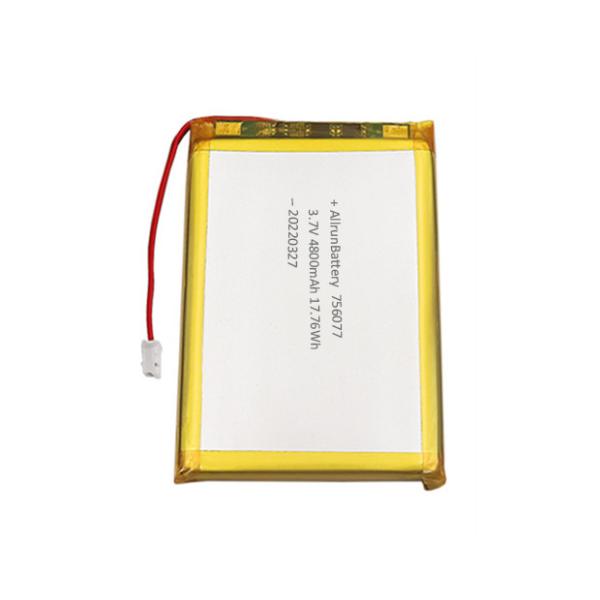 Quality Thin Lithium Polymer Battery 3.7V 4800mAh Rectangle Lithium Ion Lithium Polymer for sale