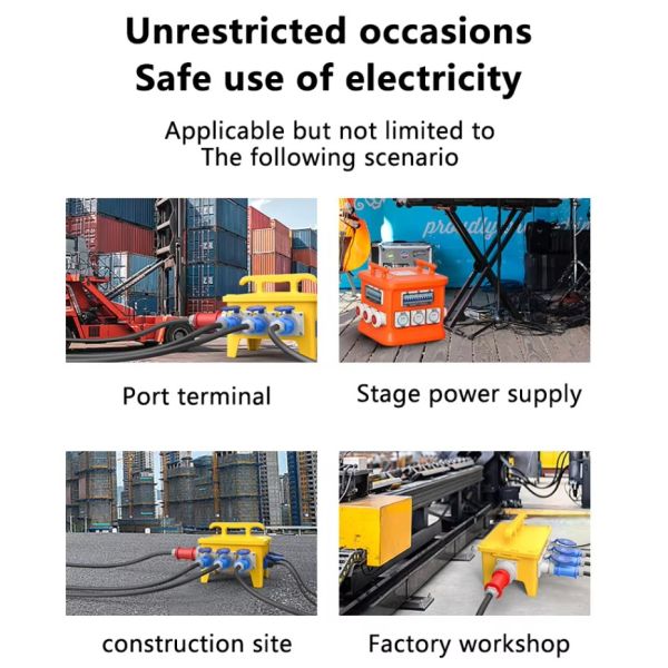 IP67 Portable Overhaul Power Box With Socket Waterproof Construction Site Distribution Box