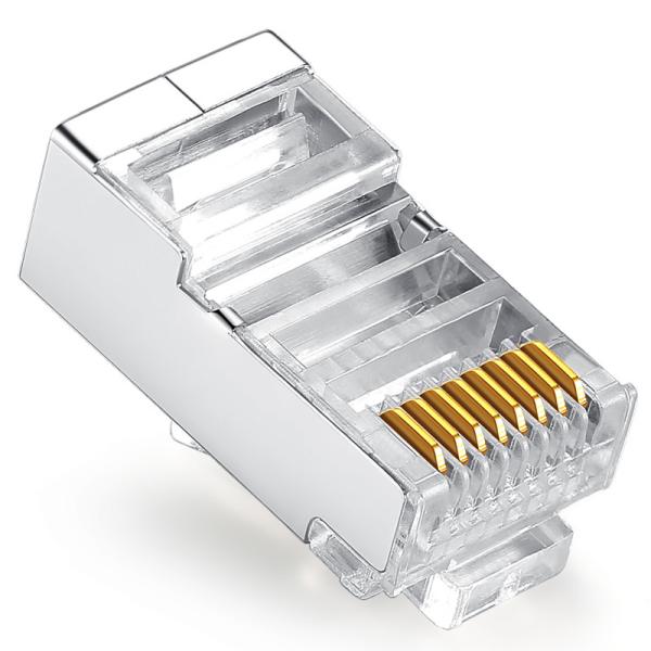 Quality 8C Network Cable Assembly RJ45 Ethernet Connector FTP Shield Cat5e Plug for sale