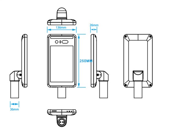 RFID Face Recognition Biometric Device Access Control Live Detection Linux Operating System