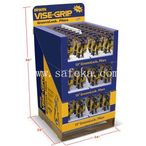 China Supermaket Cardboard 1/4 Pallet Display stand Unit for plier and tools on sale