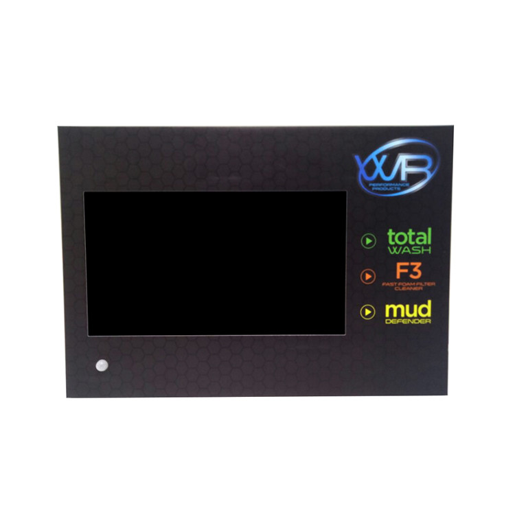 Push button and video plays function 10 inch IPS digital POS video display with custom print logo display