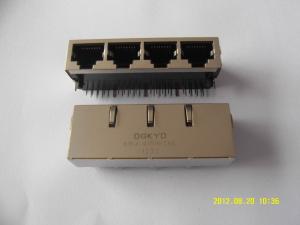 Customized Shield 180 Degree 100 BASE PoE RJ45 Ethernet Connector Module For Lan Switch