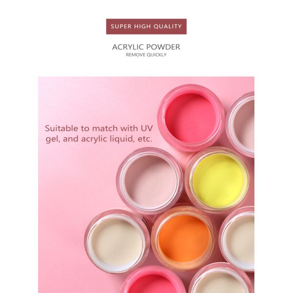 10G Acrylic Nail Set No Lamp Needed for Faster Drying MSDS Certified Hundreds of Colors UV Crystal Colored