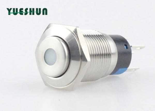Quality Dot Type LED Metal Push Button Switch , 5 Pin Push Button Switch Light Weight for sale