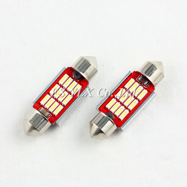 Canbus Festoon LED Bulb Interior Light Festoon Lamp C5W 12 SMD 4014 LED Map Dome Lights