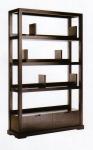 Modern Hotel Lobby Furniture Solid Wood Commodity Shelf Partition Wall Walnut