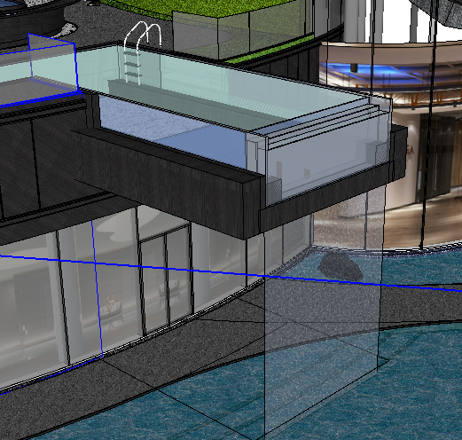 High Surface Hardness Acrylic Outside Swimming Pool with Super Thick Perspex Glass