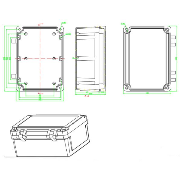 Aluminum Project Box Enclosure Case Electronic Diy