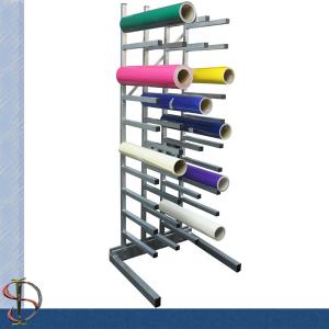 40 vinyl roll display rack / metal display stand /  Roll display rack with casters / Tooling display stand