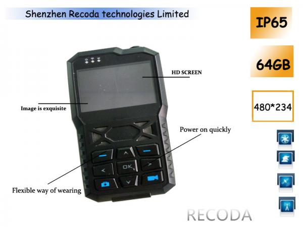 Quality RECODA M503 64G Micro SD - card body worn camera police Support GPS 4G WIFI Function for sale