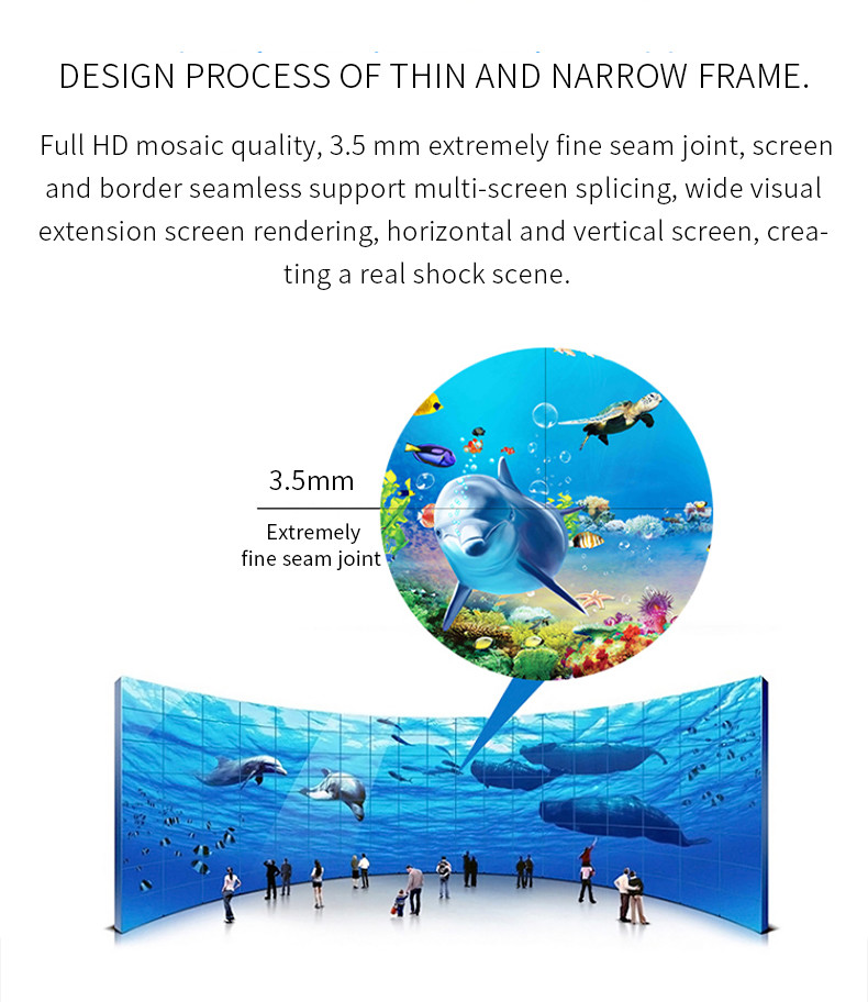 55" Multiple Languages Mounted Floor Standing Seamless LED Splicing Screen