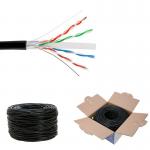 1000ft (305m) Cat6 Cable Unshielded (UTP) Solid Copper CMR Black Bulk Ethernet