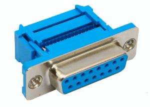 China D Shape Small Electrical Connectors IDC Crimp Adapter Plug And Socket For Flat Ribbon Cable on sale