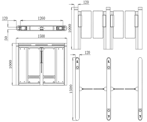 Swing Arm Fastlane Speed Gates Ensures Smooth Entry In Busy Pedestrian Areas