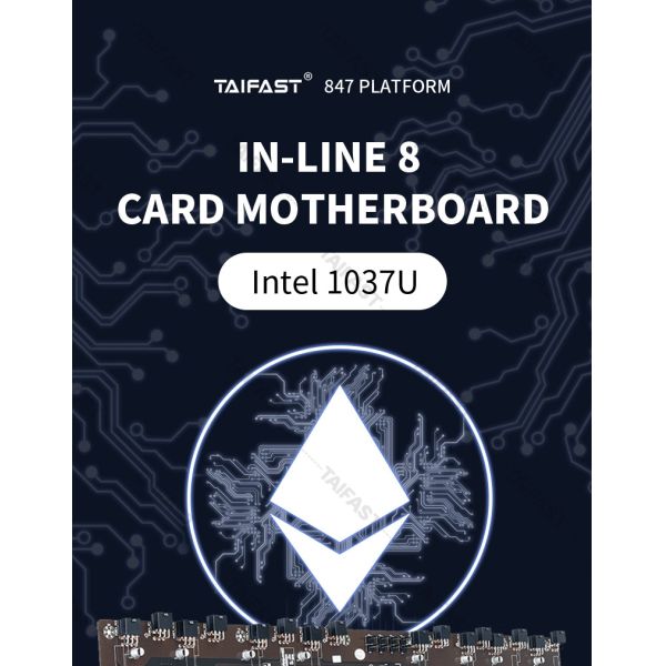 8 graphics card GPU Mining Motherboard Straight Plug 847 65MM Card Slot Large ETH